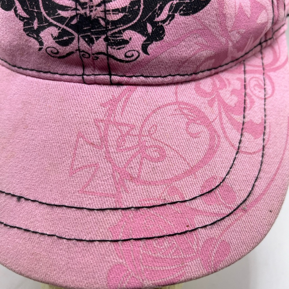 Women’s pink adjustable, biker chick cap - Picture 5 of 12
